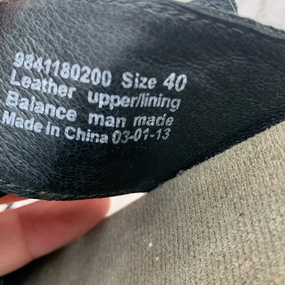 Dansko Leather wedge Sandals Adjustable Buckle strap iridescent black gray Sz 40 - Picture 7 of 12